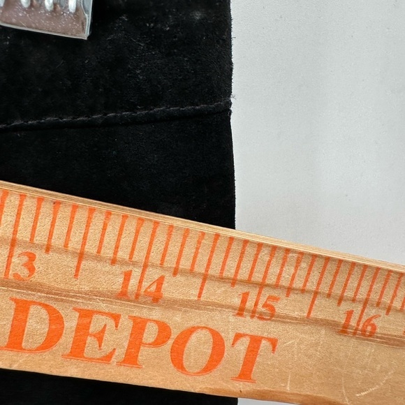 INC SUEDE 100% leather straight leg raw hem womans quiet luxury classic pant 8 - Picture 8 of 12